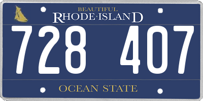 RI license plate 728407