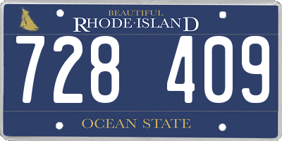 RI license plate 728409