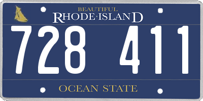 RI license plate 728411