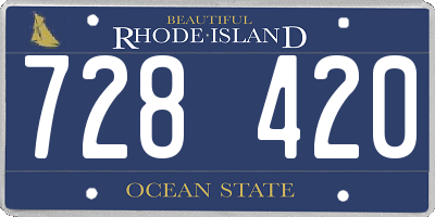 RI license plate 728420