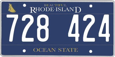 RI license plate 728424