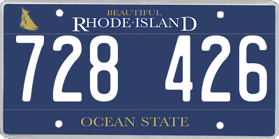 RI license plate 728426
