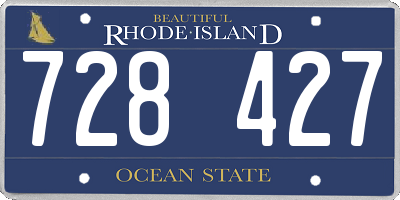 RI license plate 728427