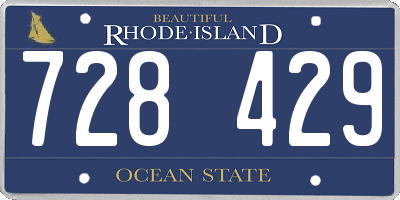 RI license plate 728429
