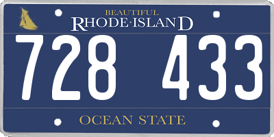 RI license plate 728433