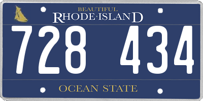RI license plate 728434