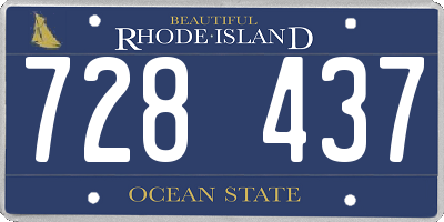 RI license plate 728437