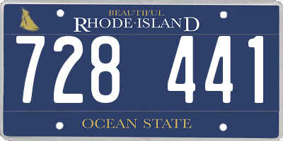 RI license plate 728441