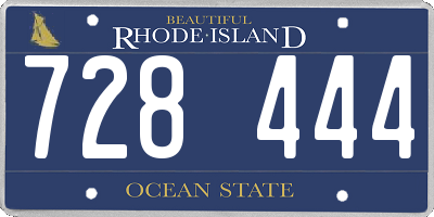 RI license plate 728444