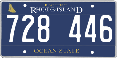 RI license plate 728446