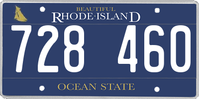RI license plate 728460