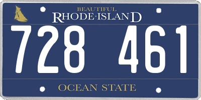 RI license plate 728461