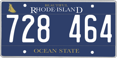 RI license plate 728464