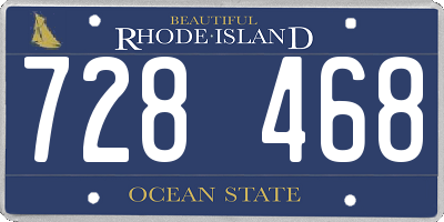 RI license plate 728468