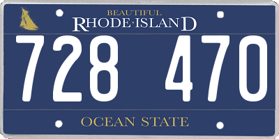 RI license plate 728470
