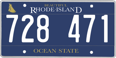 RI license plate 728471