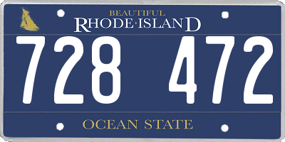 RI license plate 728472