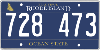 RI license plate 728473
