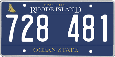 RI license plate 728481