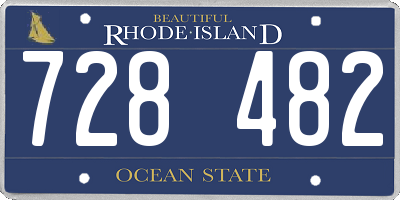 RI license plate 728482