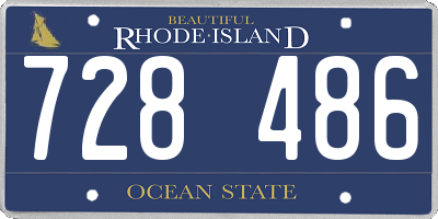 RI license plate 728486