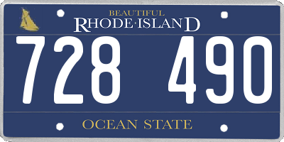 RI license plate 728490