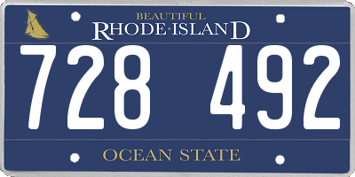 RI license plate 728492