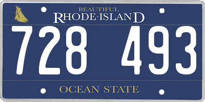 RI license plate 728493