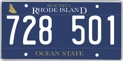 RI license plate 728501
