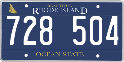 RI license plate 728504