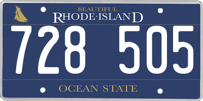 RI license plate 728505
