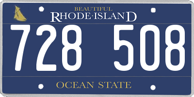 RI license plate 728508