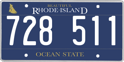 RI license plate 728511