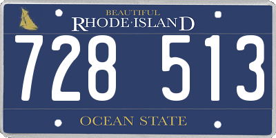 RI license plate 728513