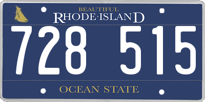 RI license plate 728515