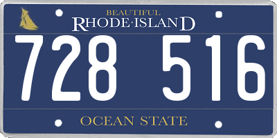RI license plate 728516