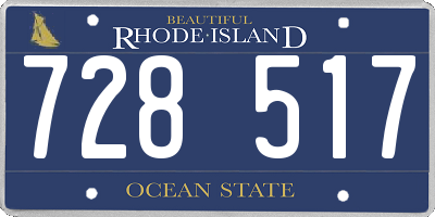 RI license plate 728517