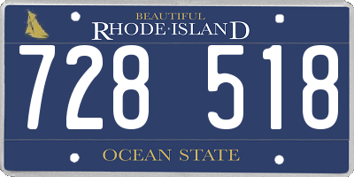 RI license plate 728518