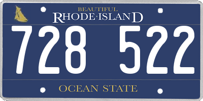 RI license plate 728522