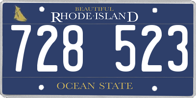 RI license plate 728523