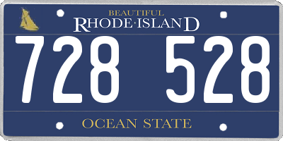 RI license plate 728528