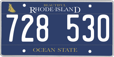 RI license plate 728530
