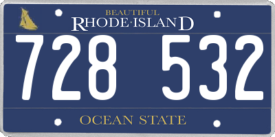 RI license plate 728532