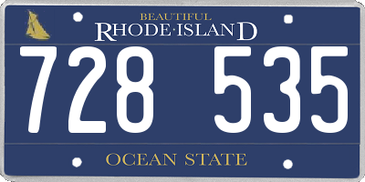 RI license plate 728535