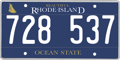RI license plate 728537