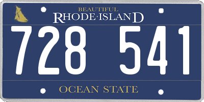 RI license plate 728541