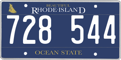 RI license plate 728544