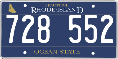 RI license plate 728552