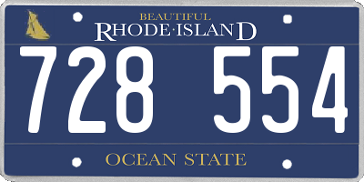 RI license plate 728554
