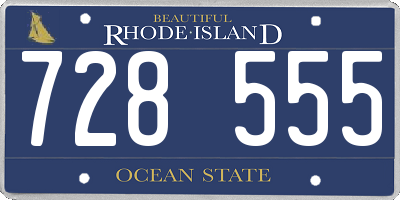 RI license plate 728555
